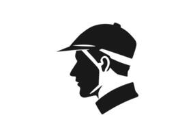 logo de chapeau homme icône vecteur silhouette isolé conception