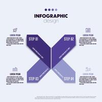 vecteur infographie modèle schémas, graphiques, présentations et affaires concept graphiques avec 4 options.