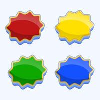 circulaire badges emblèmes cadres collections vecteur