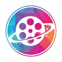 planète film vecteur logo conception.