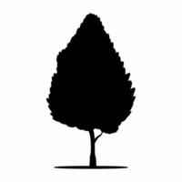 arbre silhouette icône vecteur. Urbain arbre silhouette pour icône, symbole ou signe. arbre icône pour la nature paysage, illustration ou forêt vecteur