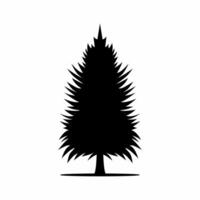 pin arbre silhouette icône vecteur. conifère arbre silhouette pour icône, symbole ou signe. pin arbre icône pour la nature paysage, illustration ou forêt vecteur