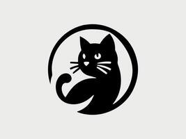 modèle de vecteur de conception de logo de chat