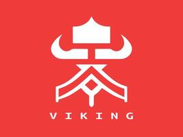 viking logo conception icône symbole vecteur illustration.