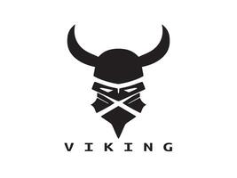 viking logo conception icône symbole vecteur illustration. Humain viking logo conception modèle.