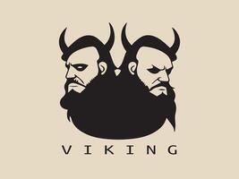Humain viking logo conception vecteur illustration.