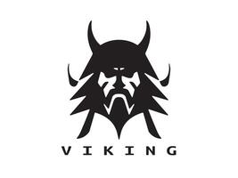 viking tête visage logo modèle vecteur