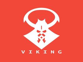 viking tête visage logo modèle vecteur