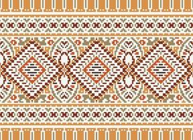 pixel traverser point traditionnel ethnique modèle paisley fleur ikat Contexte abstrait aztèque africain indonésien Indien sans couture modèle pour en tissu impression tissu robe tapis rideaux et sarong vecteur