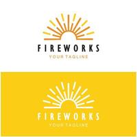 feux d'artifice logo conception avec Créatif coloré des étincelles dans moderne style.logo pour entreprise, marque, célébration, feux d'artifice, pétards vecteur