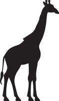 girafe silhouette vecteur illustration blanc Contexte