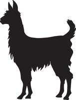 lama silhouette vecteur illustration blanc Contexte