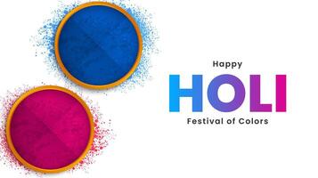 Holi Festival fête conception avec coloré Holi poudre. vecteur illustration