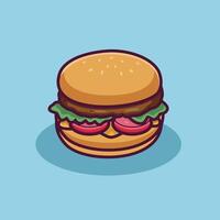 illustration de dessin animé de burger au fromage vecteur