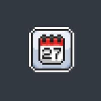 Date signe dans pixel art style vecteur