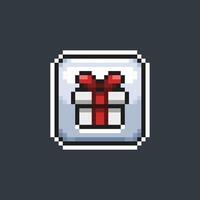cadeau boîte signe dans pixel art style vecteur