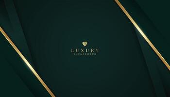 foncé vert luxe Contexte avec d'or éléments. vecteur