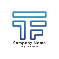 tf lettre Créatif logo conception icône vecteur