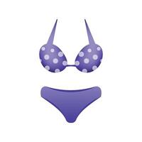 vecteur plat violet nager porter isolé sur blanc Contexte. bikini costume. maillot de bain vecteur illustration.