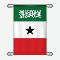 réaliste pendaison drapeau de Somaliland fanion vecteur