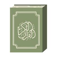 coran islamique livre vecteur plat illustration