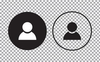 utilisateur icône dans plat style, la personne icône, utilisateur icône pour la toile placer, utilisateur icône. deux tons version sur noir et blanc Contexte vecteur