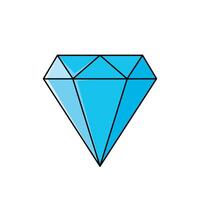 illustration vectorielle diamant bleu vecteur