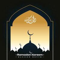 Ramadan kareem affiche conception vecteur