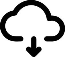 nuage icône symbole vecteur image. illustration de le hébergement espace de rangement conception image