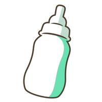 une vecteur illustration de bébé bouteilles plat