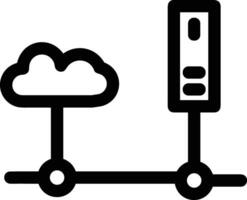 nuage icône symbole vecteur image. illustration de le hébergement espace de rangement conception image