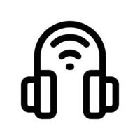 casque de musique icône. vecteur ligne icône pour votre site Internet, mobile, présentation, et logo conception.