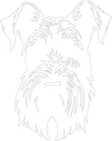 géant schnauzer contour silhouette vecteur