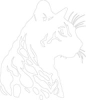 Californie pailleté chat contour silhouette vecteur