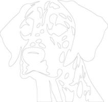 dalmatien contour silhouette vecteur