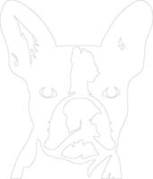 Boston Terrier contour silhouette vecteur