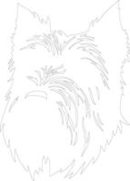 Bouvier des Flandre contour silhouette vecteur