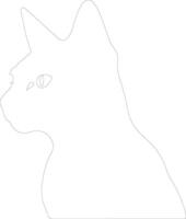 birman chat contour silhouette vecteur
