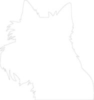 cairn terrier contour silhouette vecteur