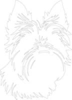 cairn terrier contour silhouette vecteur