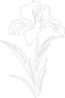 ai généré iris contour silhouette vecteur