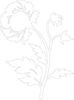 ai généré charogne fleur contour silhouette vecteur