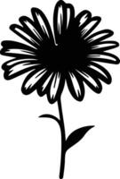 ai généré Marguerite noir silhouette vecteur