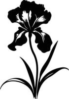 ai généré iris noir silhouette vecteur