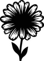 ai généré calendula noir silhouette vecteur