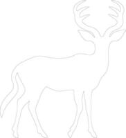 ai généré kudu contour silhouette vecteur