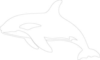 ai généré tueur baleine contour silhouette vecteur