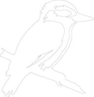 ai généré kookaburra contour silhouette vecteur