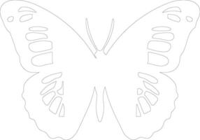 ai généré monarque papillon contour silhouette vecteur