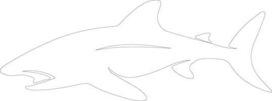 ai généré infirmière requin contour silhouette vecteur